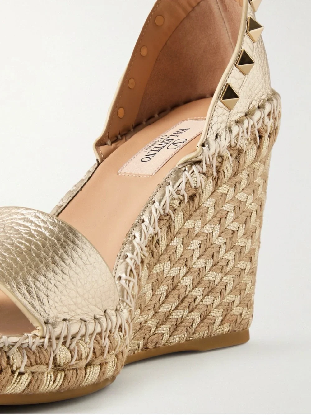 Valentino Garavani Rockstud 105 wedge sandal